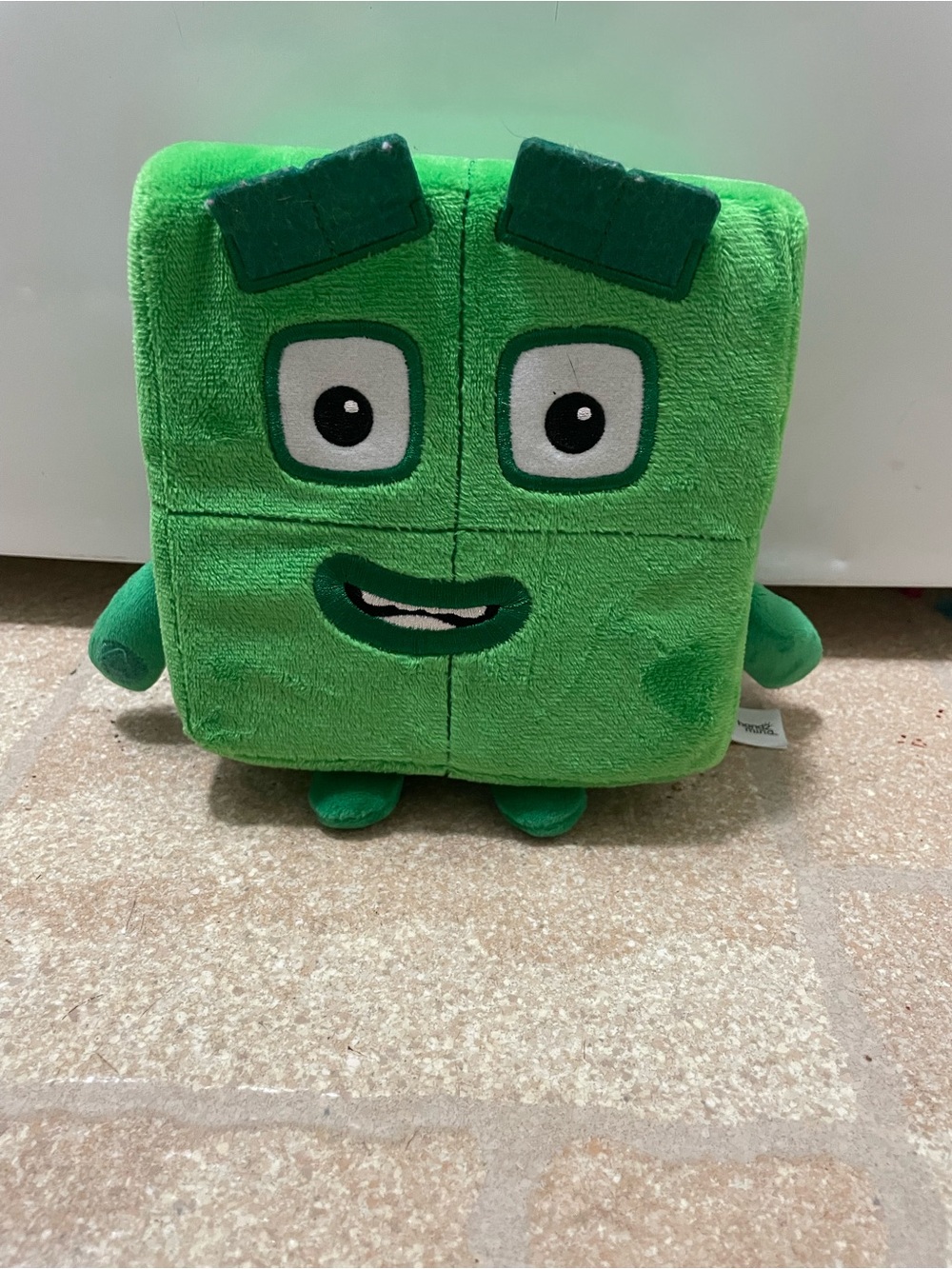 Hand2mind Number Blocks Number 4 Learning Toy Plush Green Stuffed Animal